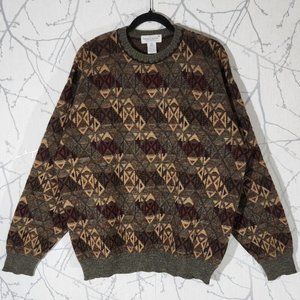 Tricots St. Raphael VTG Coogi Style Textured Merino Wool Sweater